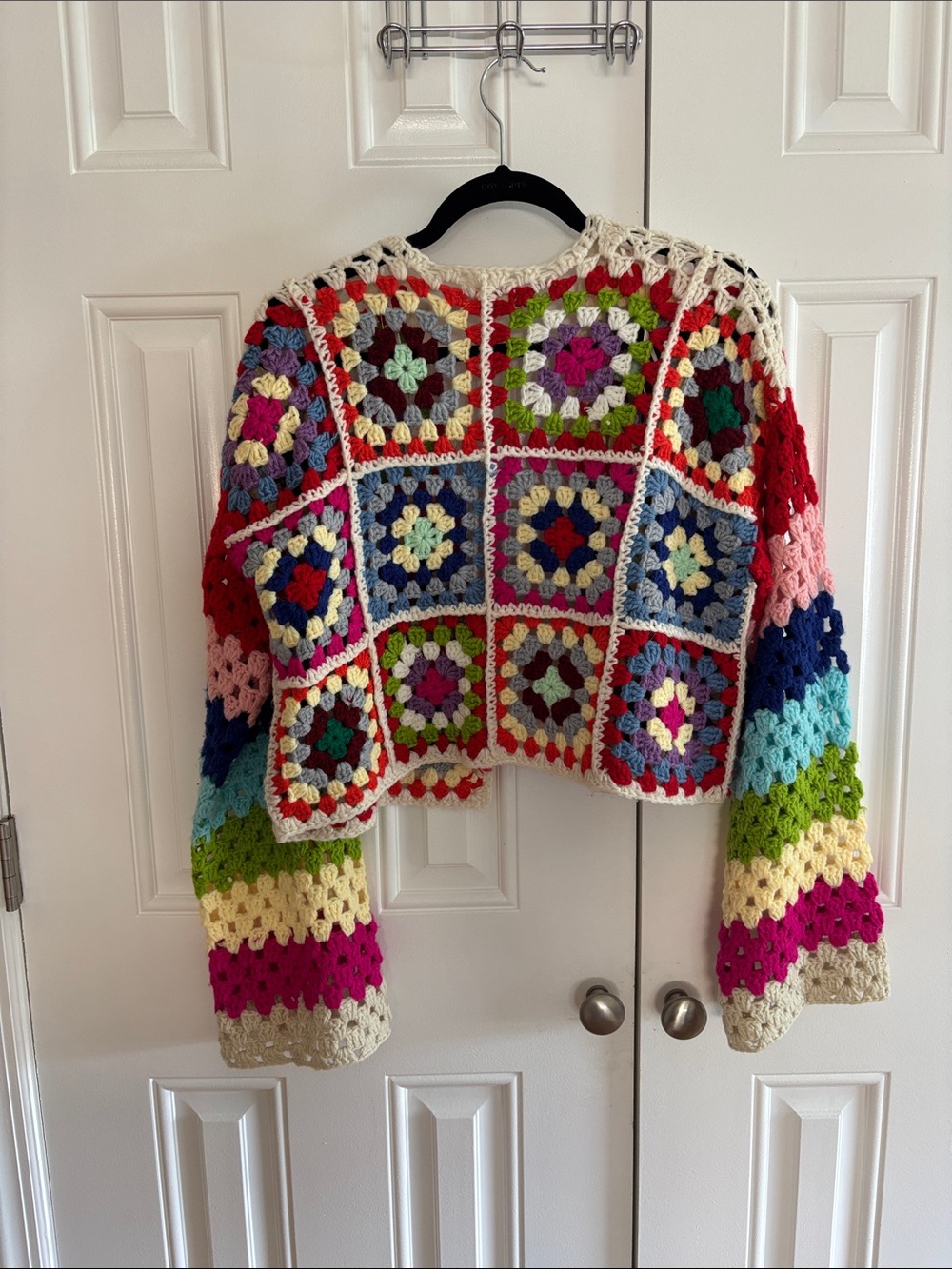 Multicolor Crochet Square Sweater - Picture 4 of 6